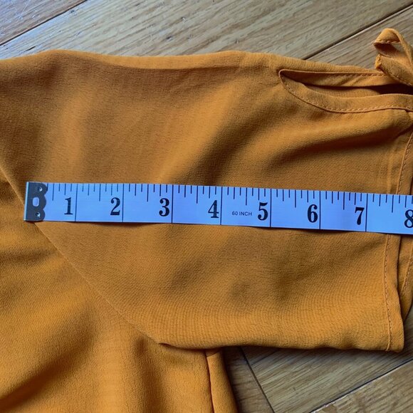 Zaful Mustard Peplum Blouse – Size L (US 6/UK 10/EU 38) - Picture 8 of 9